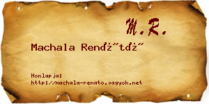 Machala Renátó névjegykártya