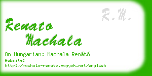 renato machala business card